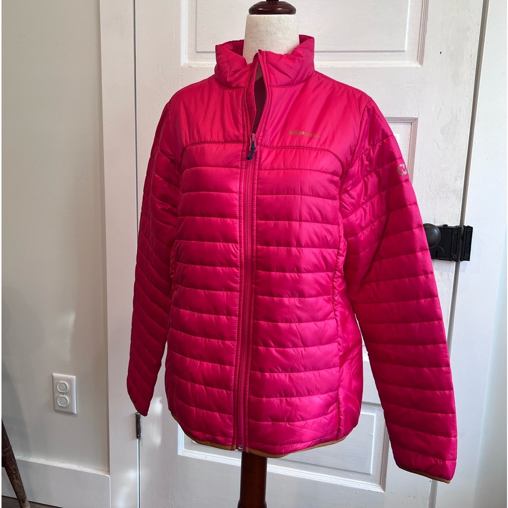Merrell pink puffer coat